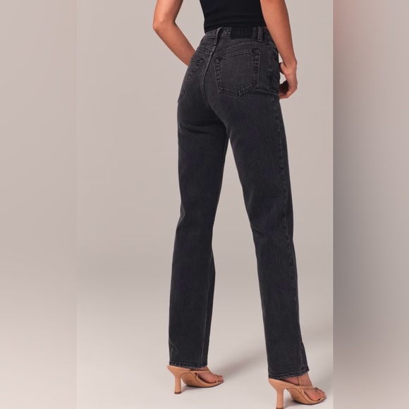 Abercrombie & Fitch Denim - Abercrombie & Fitch Jeans Women 27/4 90s Slim Straight Ultra High Rise Black